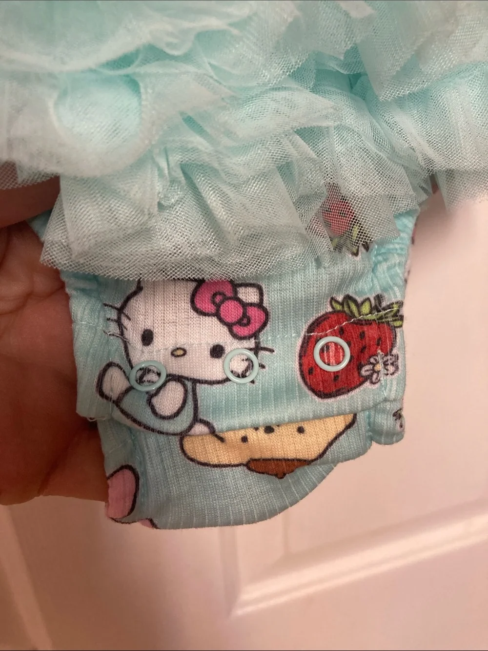 Hello Kitty & Friends Aqua Tulle Baby One-Piece Dress